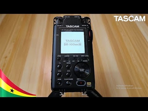 TASCAM DR-100 mkIII - MENU OPTIONS