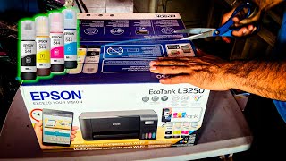 Cómo rellenar los tanques de tinta e instalar la impresora Epson L3250