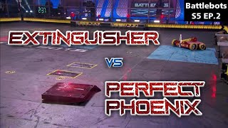 Perfect Phoenix vs Extinguisher | Battlebots Season 5 Episode 2 | BotxFan