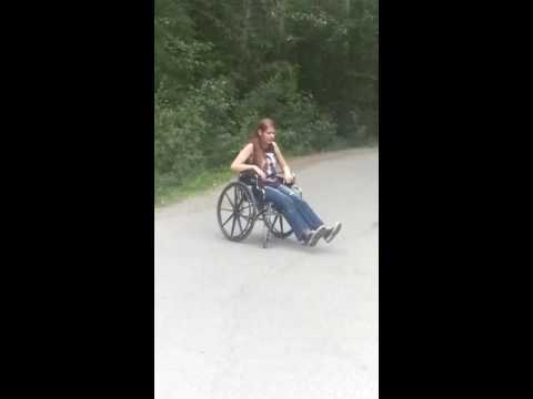 Cute Blonde Girl Wheelchair Fail 2 funny teen hilarious