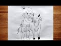 Easy Krishna Drawing for beginners 😊