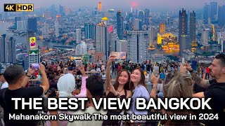 4K HDR | The most beautiful view in Bangkok 2024 | Mahanakhon Skywalk