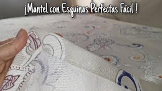 😍Cómo Hacer un Mantel con Esquinas Perfectas con Dobladillo Japonés.