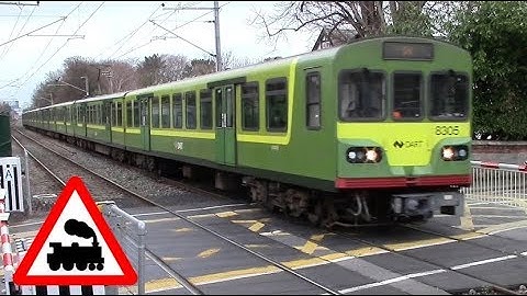 Railway Crossing - Sydney Parade, Dublin - IE 8300 Class Dart Train