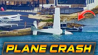 PLANE CRASH AT PORT MIAMI AND IS SUBMERGED UNDER WATER! | HAULOVER INLET BOATS | WAVY BOATS