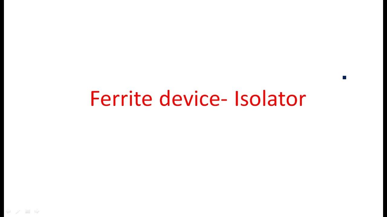 Isolator Ferrite device Microwave Engineering Lec73 YouTube