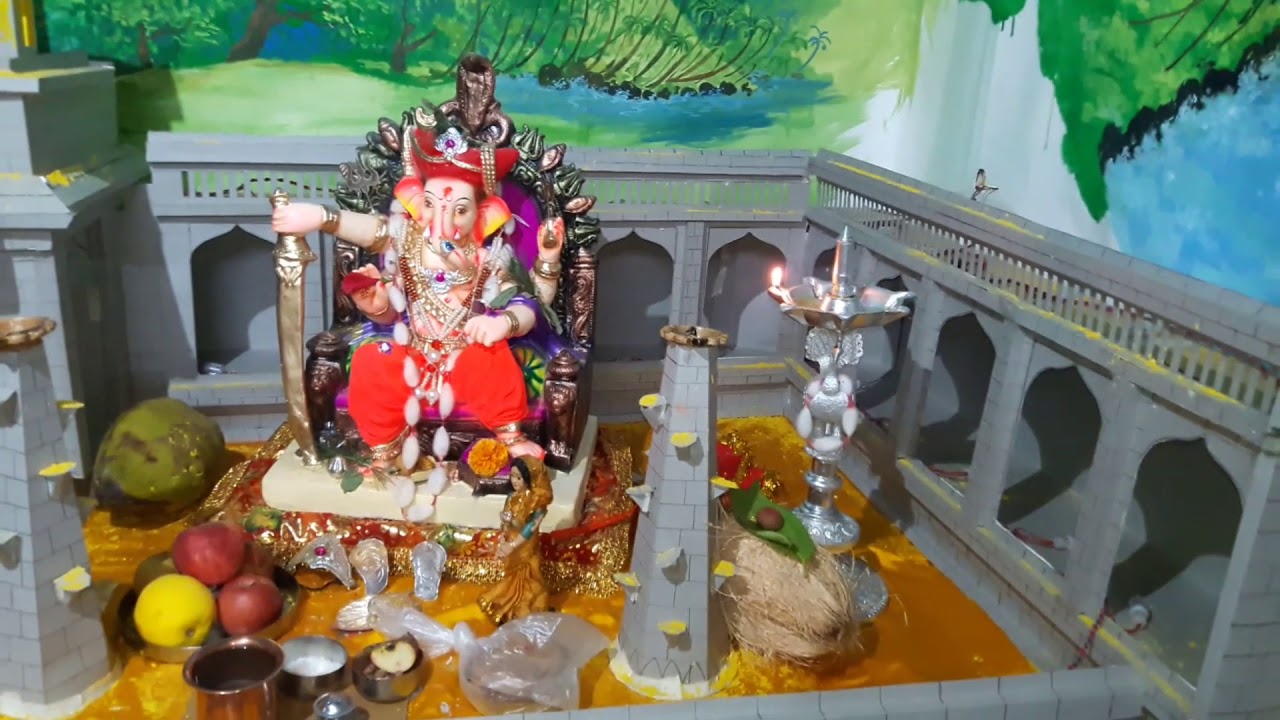 Jejuri Mandir Gharguti Ganesh Decoration 2018 YouTube