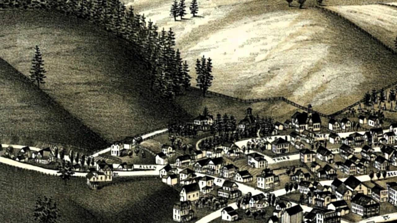 Deposit New York 1887 Panoramic Bird's Eye View Map 6906 YouTube