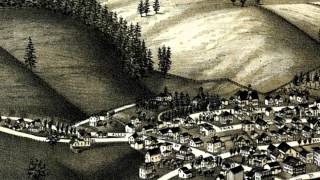 Deposit New York 1887 Panoramic Bird's Eye View Map 6906