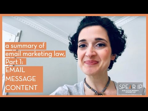 A Summary of Email Marketing Law, Part One: Email Content | Minute Law | Spear IP