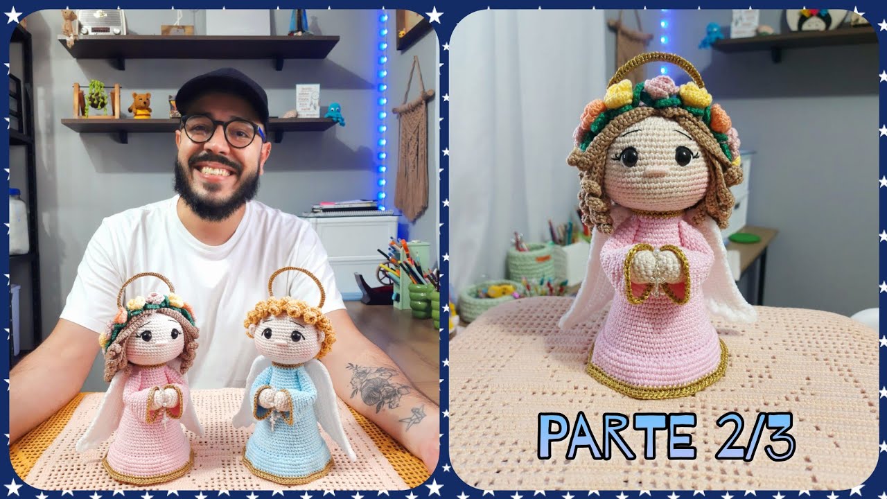 Anjinha Amigurumi Passo A Passo - Coleção Anjinhos Do Ti (Parte 2/3) Tiago Amigurumi