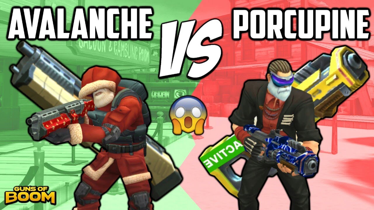 Avalanche Vs Porcupine| Guns of Boom Best Shotgun Battle ...