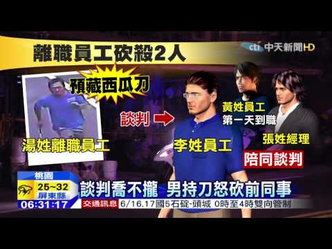 20150606中天新聞　 離職員工闖公司砍人　一死一重傷