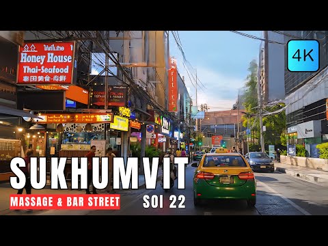 Bangkok, Thailand | Sukhumvit Soi 22 | Walking Tour 4K