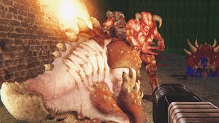 Baron fights Imp - DOOM 2 original with DOOM 2016 Graphics