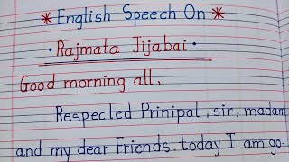 Speech On Veermata Jijabai In English Speech On Rajmata 10 Lines Speech On Veermata Jijabai