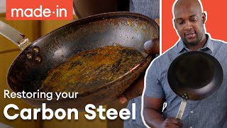 Rusty Carbon Steel Skillet Restoration | Made In Cookware