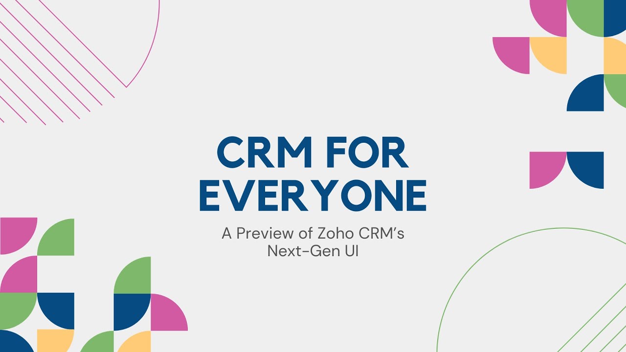 Zoho CRM for Everyone Everywhere All at Once - YouTube