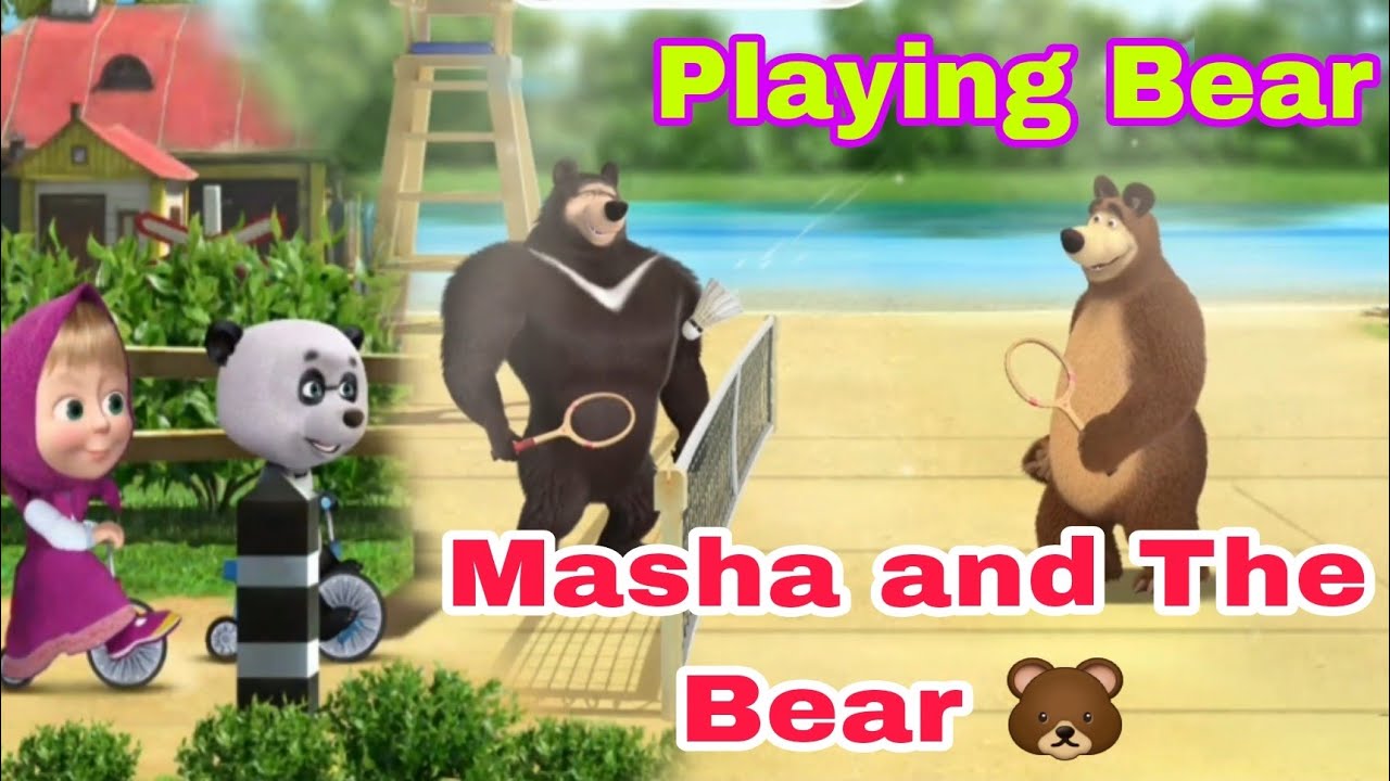 Masha and the Bear ll Bear Playing and dinner l The Farm Masha and The Bear  l Animation Cartoon - YouTube