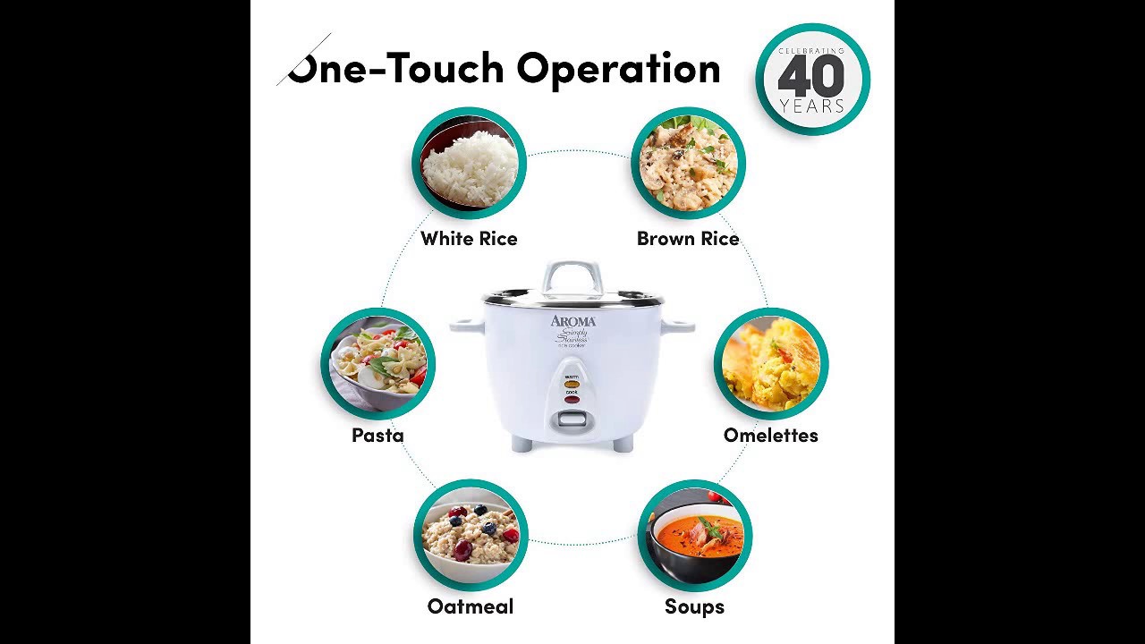 Aroma Simply Stainless Rice Cooker YouTube