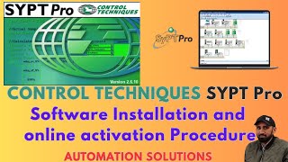 CONTROL TECHNIQUES: SYPT Pro Software Installation and online activation Procedure. screenshot 1