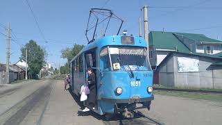 Поездка на Московском трамвае 🚋 Татра Т3SU-MTTЧ-1051. 5 маршрут. 16.05.24.