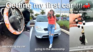 Celebrity BUYING MY FIRST CAR!!! +shopping for car essentials and giving a tour Wealth