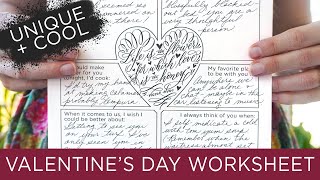 FREE Valentine's Day Worksheet (A Guided Love Letter for Friends + Family)