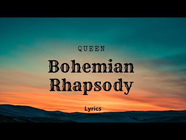 BOHEMIAN RHAPSODY (TRADUÇÃO) - Queen (Impressão)