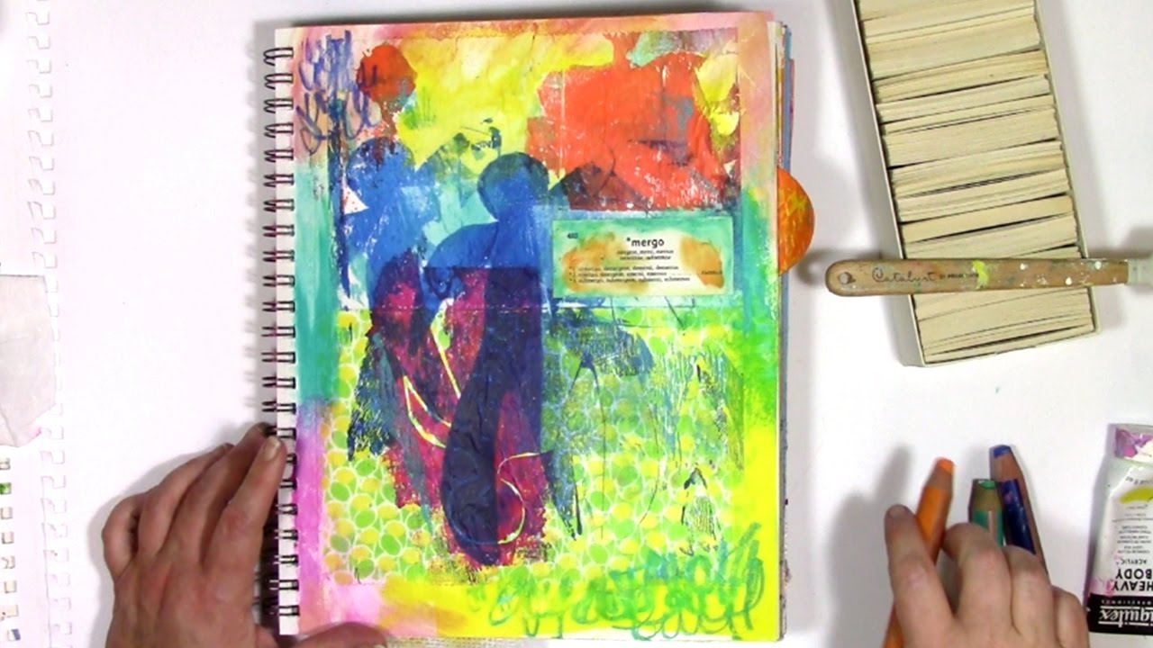 Using deli paper in an art journal 