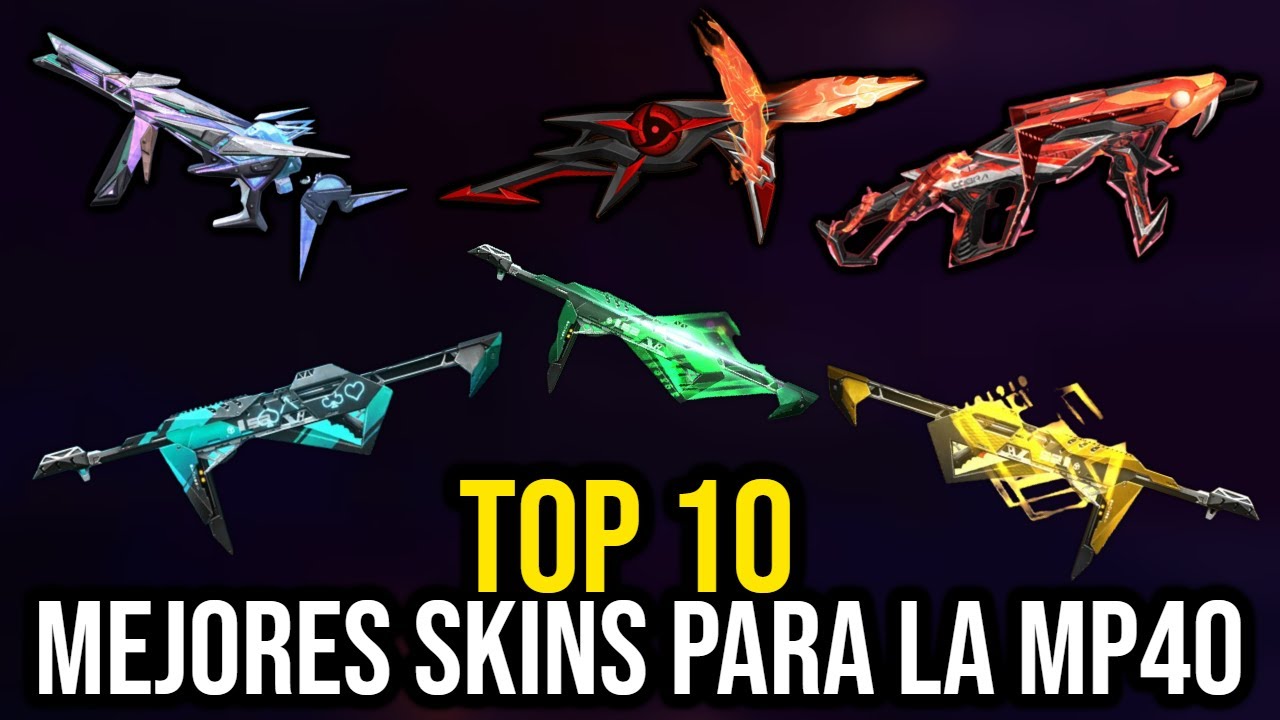 LAS MEJORES 10 SKINS DE LA MP40 | TOP 10 SKINS MP40 FREE FIRE  | SHADOWGAMES