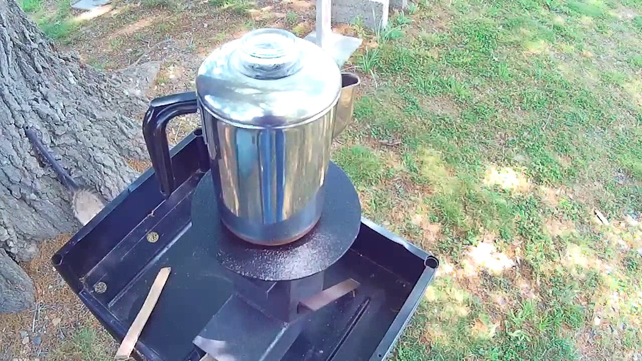 Perked Coffee on a 4x4 Rocket Stove YouTube