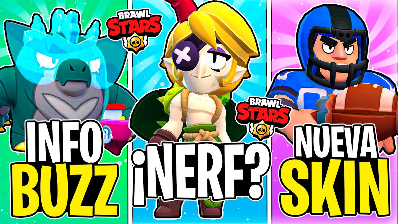 ⚠️ ¡NUEVO NERF A ANGELO? 🌈 ¡NUEVA SKIN PARA BULL! 🎁 INFO BUZZ GODZILLA💚 BRAWL STARS NOTICIAS