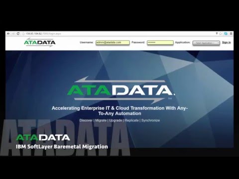 ATAmotion: IBM SoftLayer Bare Metal migration DEMO