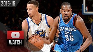 Stephen Curry vs Kevin Durant EPIC Duel Highlights (2016.03.03) Warriors vs Thunder - MUST WATCH!