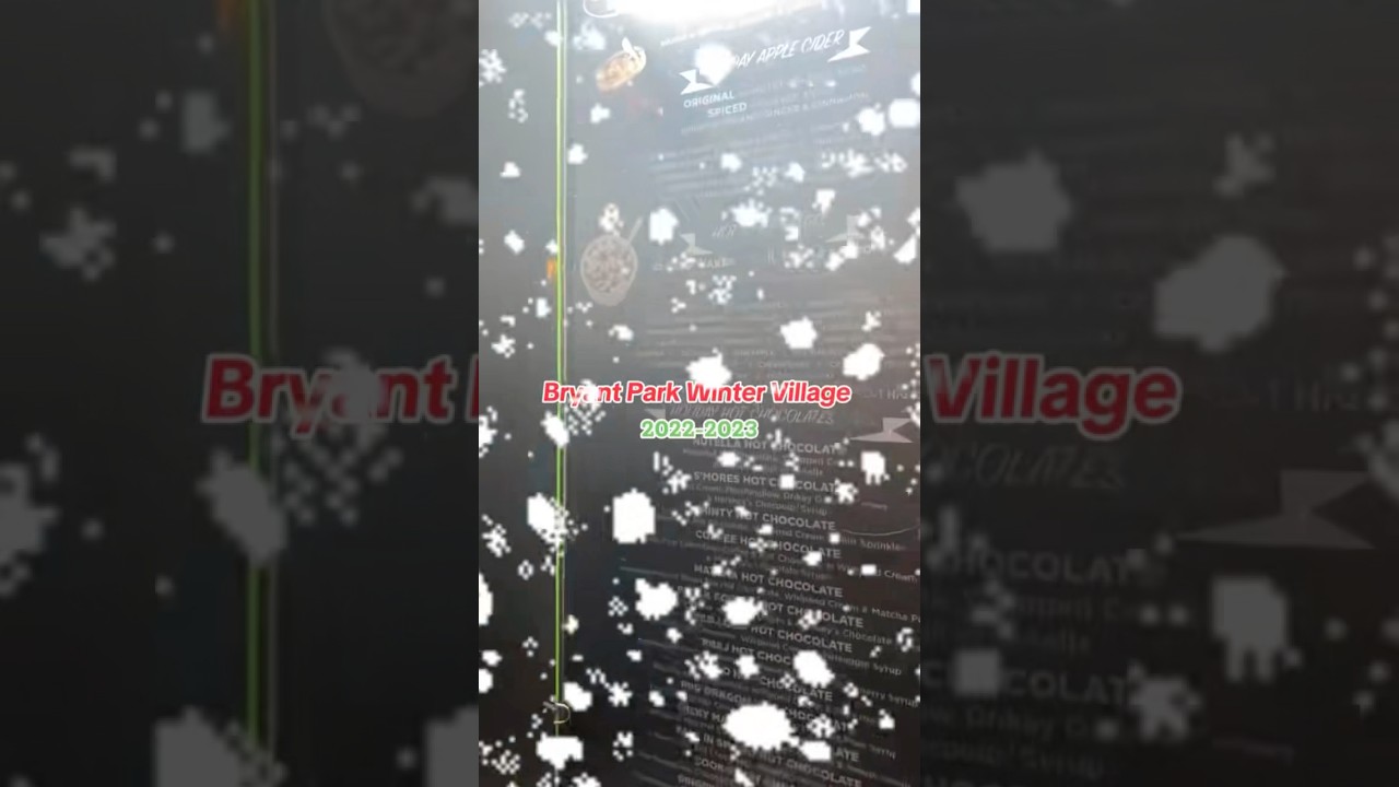 Bryant Park Winter Village food 2022 and 2023 edition #bryantpark #christmas #christmasmarket