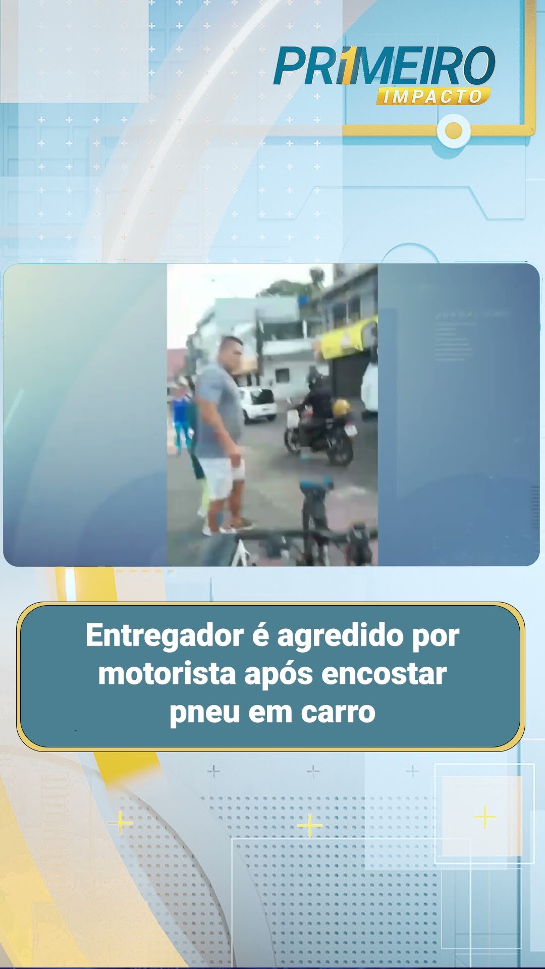 Entregador é agredido por motorista após encostar pneu em carro