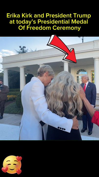 Erika Kirk and President Trump at today’s Presidential Medal Of Freedom Ceremony #donaldtrump #trump