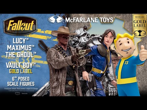 NEW Fallout™ Series Bundle (3) 6" Posed Figures w/Gold label Vault Boy | Action Figure Showcase