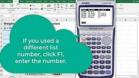 Calculating weighted mean with Casio fx-9860G or fx-9750G