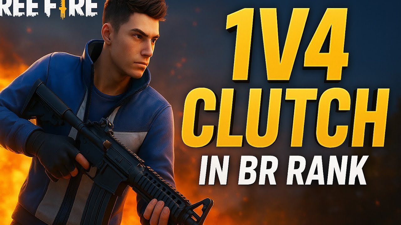 ⚔️ Insane 1v4 Clutch in BR Rank 😱 | Free Fire Gameplay - YouTube