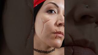 Scar Makeup tutorial👻 #Scarmakeup #halloweenmakeup #sfxmakeuptutorial #halloweenmakeupideas #fyp