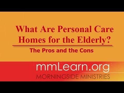What are Personal Care Homes for the Elderly?