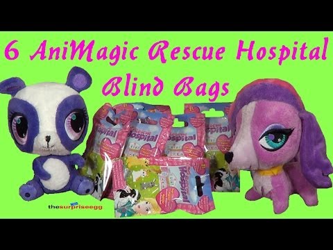 6 AniMagic Rescue Hospital collectables Blind Bags opening unboxing toys