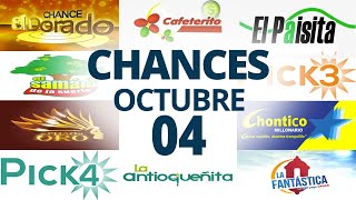 Resultados del Chance del Domingo 4 de Octubre de 2020 | Loterías ?