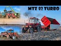Trágyaszórás | MTZ 82 Turbo + 2x MTZ - T088+RA80 | Weimar | Spreading Manure 2020