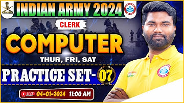 Indian Army 2024 | Army Clerk Computer Practice Set #07, Computer PYQ
