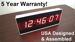CK-1000 LED Large Digital Wall Clock with Seconds : Electronics USA