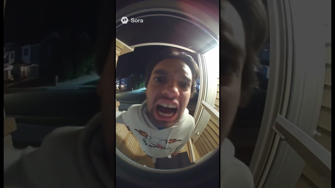 Cussing aggressively in Spanish loud asf to a realistic door ring camera