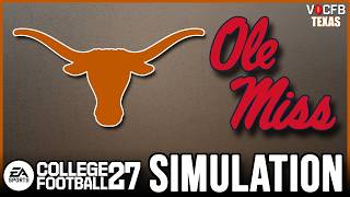 Texas Week 8 Simulation vs Ole Miss (College Football 27)